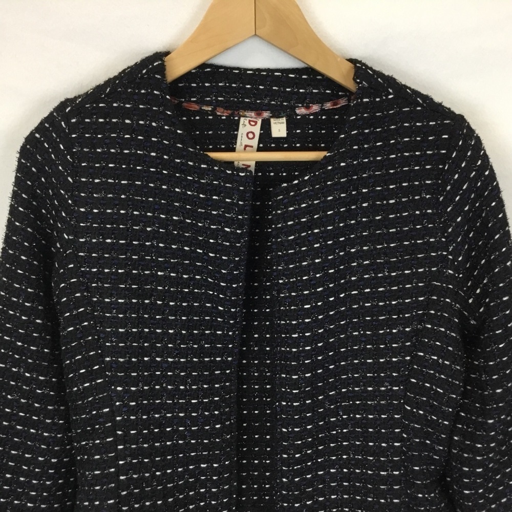 Anthropologie Dolan Tweed Peplum Open Jacket. - Picture 4 of 9